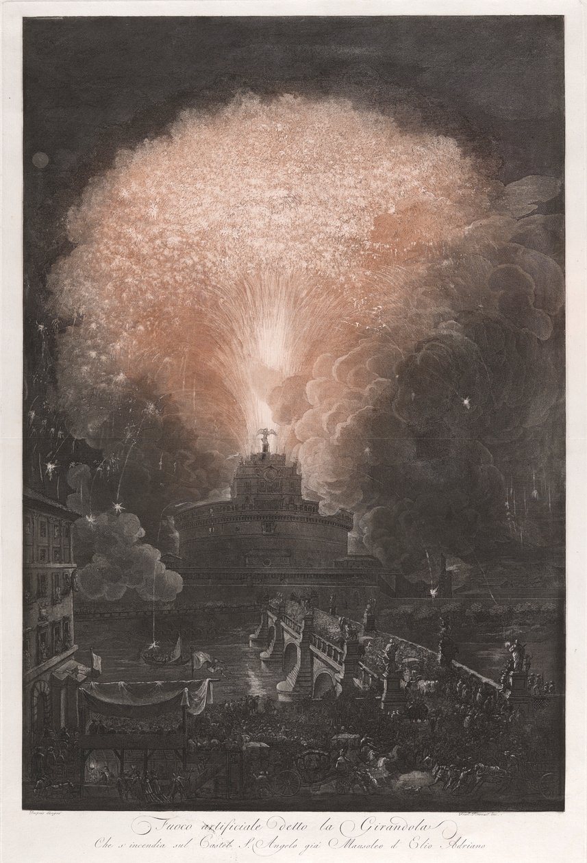 A Pinwheel néven ismert mesterséges tűz, amely s alkotó: Francesco Piranesi