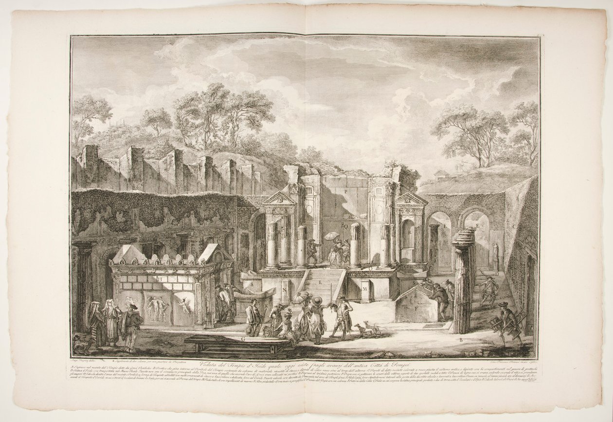 Kilátás a templomra d alkotó: Francesco Piranesi
