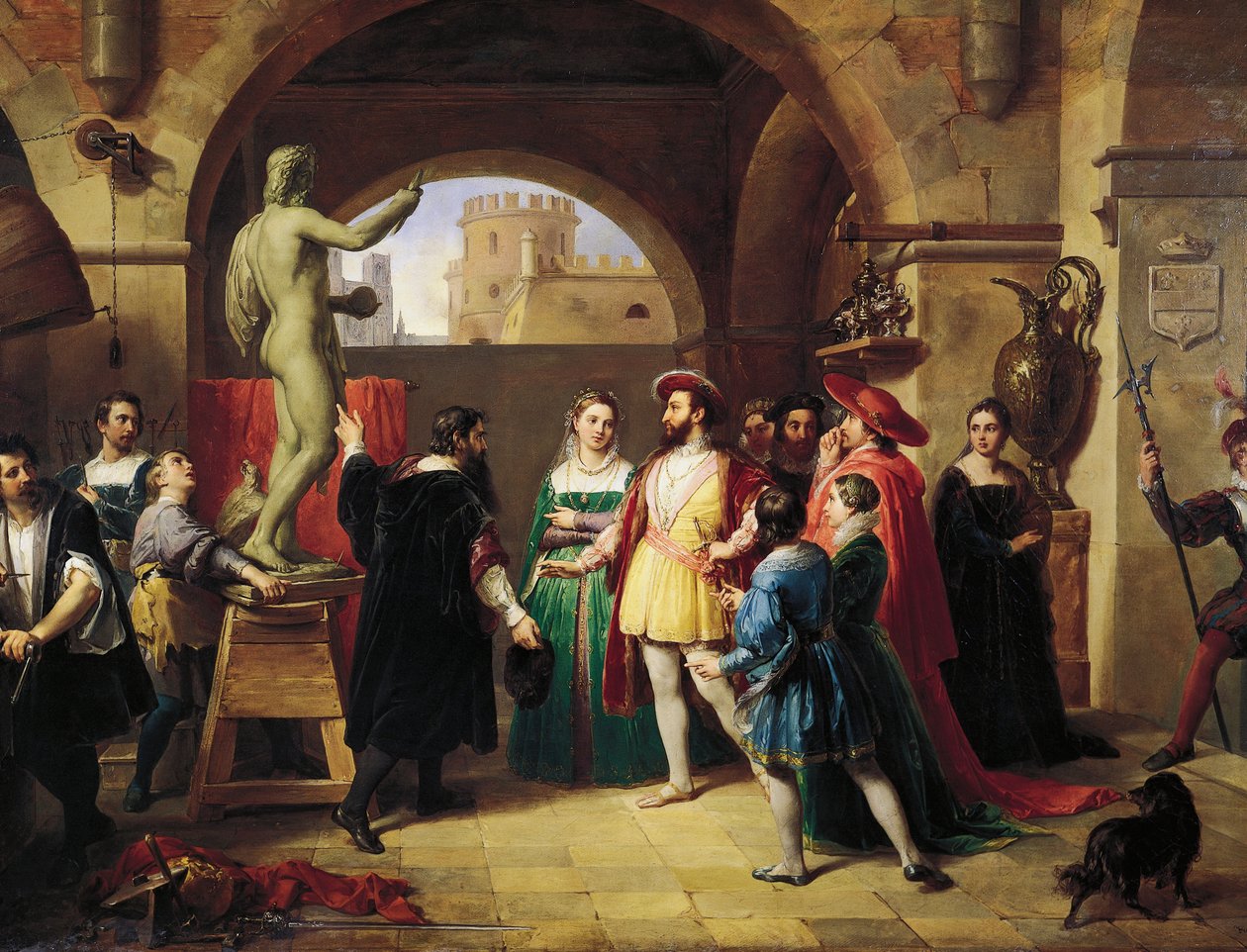 I. Francesco (Franciaország királya) Benvenuto Cellini stúdiójában alkotó: Francesco Podesti