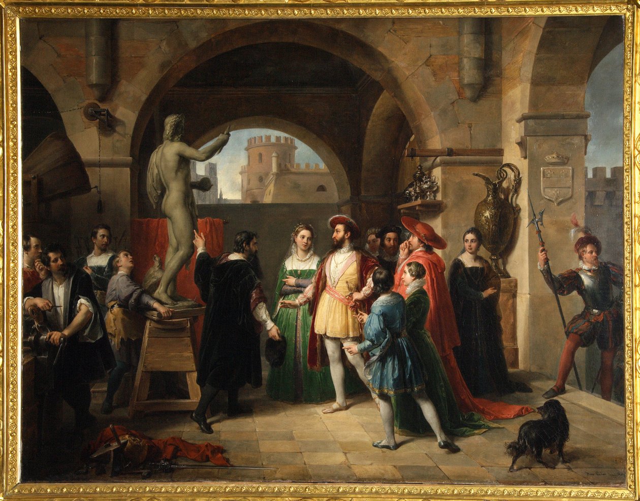 I. Ferenc Benvenuto Cellini Stúdiójában alkotó: Francesco Podesti
