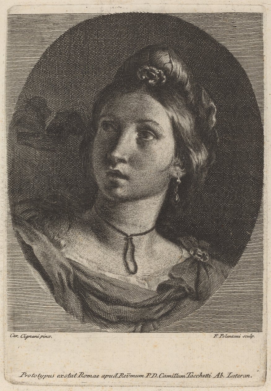 Egy fiatal nő feje alkotó: Francesco Polanzani after Carlo Cignani
