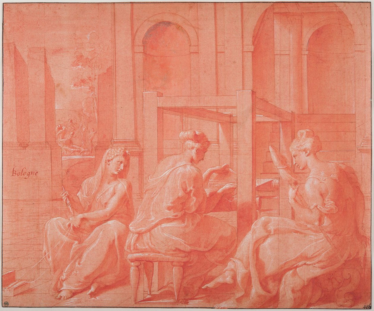 Alcytoe und ihre Schwestern alkotó: Francesco Primaticcio