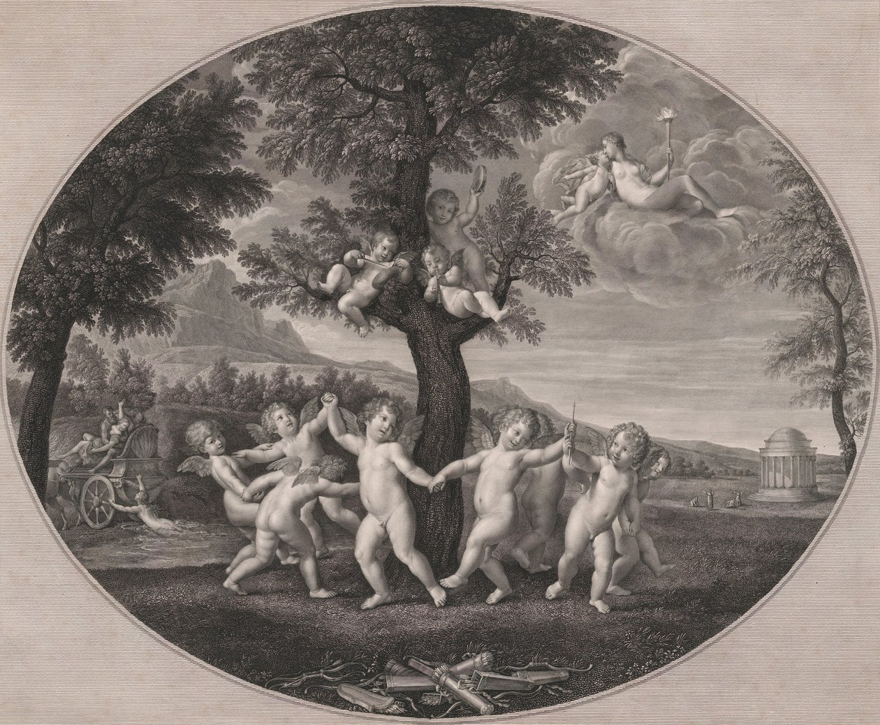 Ámorok ünneplik Proserpina megerőszakolását, 1805-12. alkotó: Francesco Rosaspina