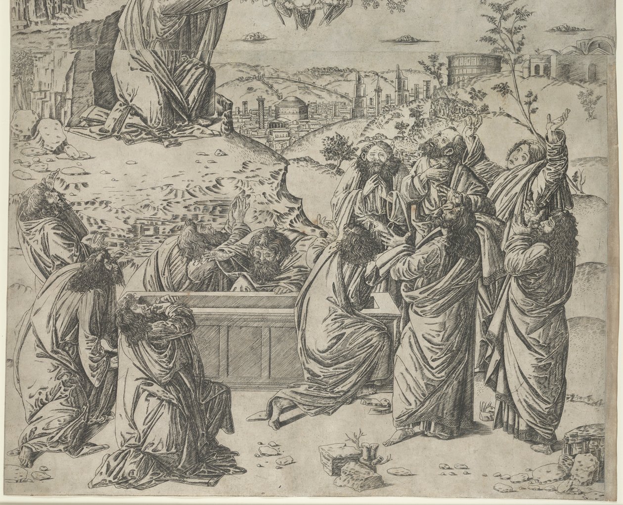 Szűz mennybemenetele, c. 1495. alkotó: Francesco Rosselli