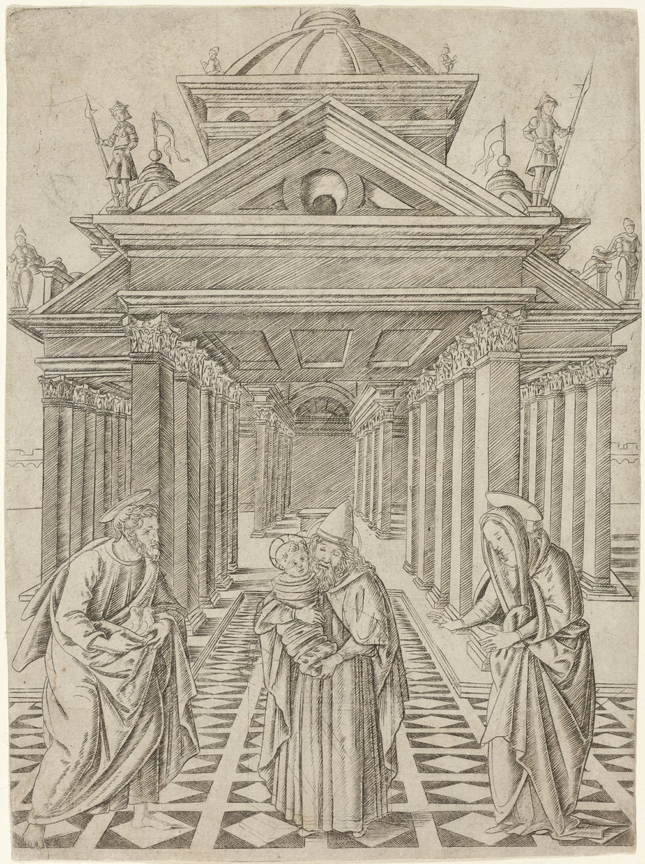 A bemutató a templomban, negyedik lemez a Szűz és Krisztus életéből alkotó: Francesco Rosselli