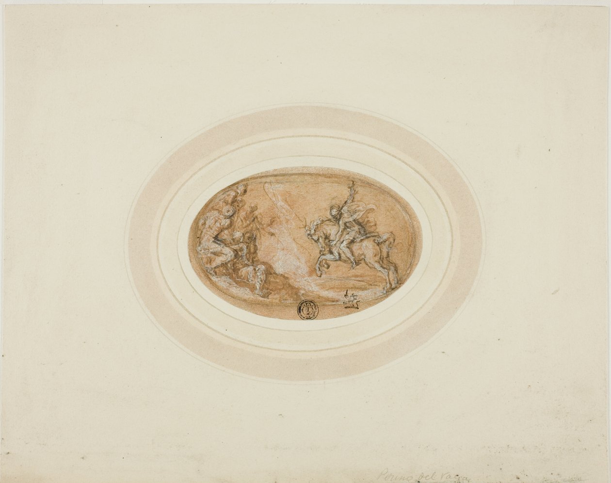 Marcus Curtius a szakadékba ugrik alkotó: Francesco Salviati