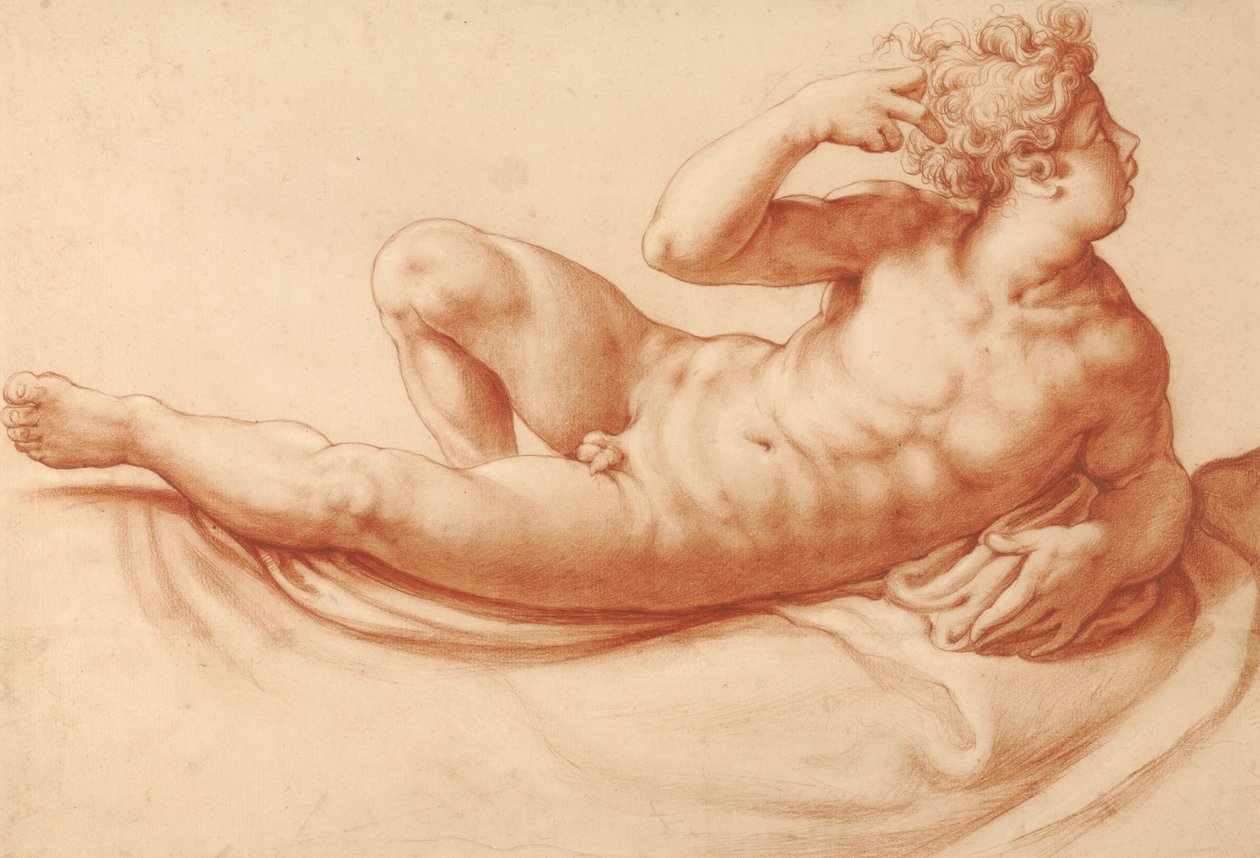Fekvő férfi akt alkotó: Francesco Salviati
