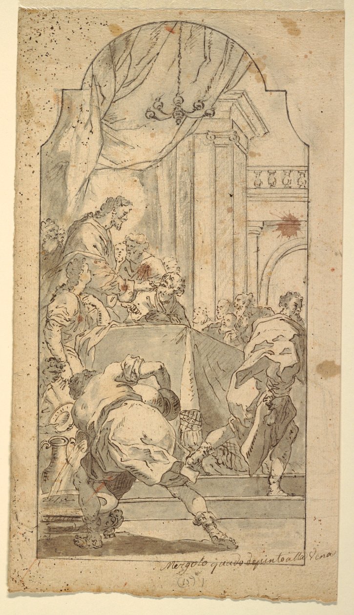 Rajz, Az utolsó vacsora, 1746-86 alkotó: Francesco Saverio Mergolo