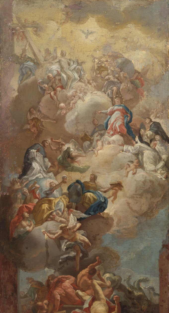 Szent Domonkos dicsőítése alkotó: Francesco Solimena (copy after)