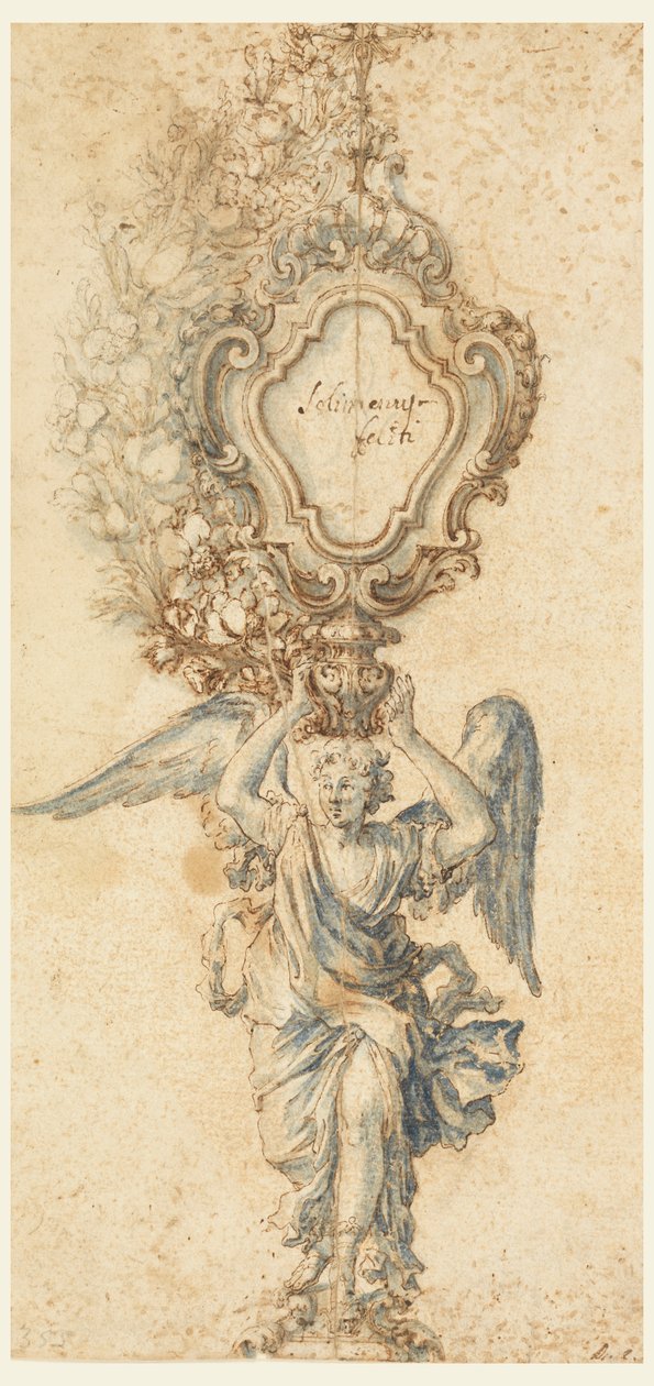 Tervezés egy ereklyetartóhoz alkotó: Francesco Solimena