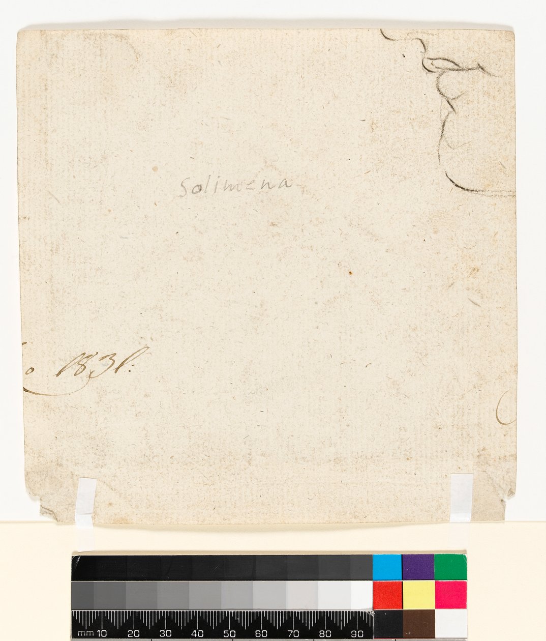 Rajz a papír hátoldalára (verso), 1747 előtt (grafit papíron) [lásd: 5938251] alkotó: Francesco Solimena