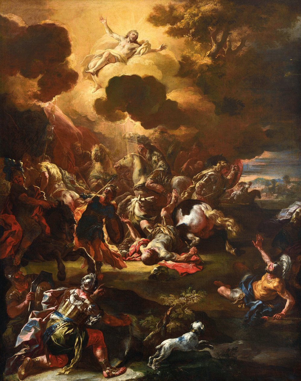 La Conversion de Saint Paul – Szent Pál megtérése – Francesco Solimena (1657-1747). Olaj, vászon Méret : 129x102 cm Magángyűjtemény alkotó: Francesco Solimena