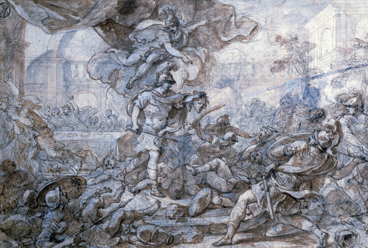 Perseus Medúza fejét feltartva, 18. század alkotó: Francesco Solimena