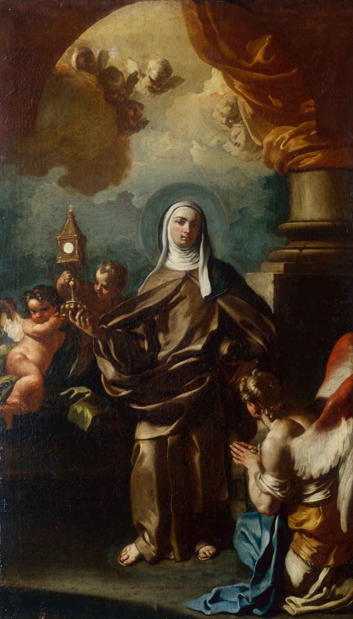 Szent Klára angyallal (olaj) alkotó: Francesco Solimena
