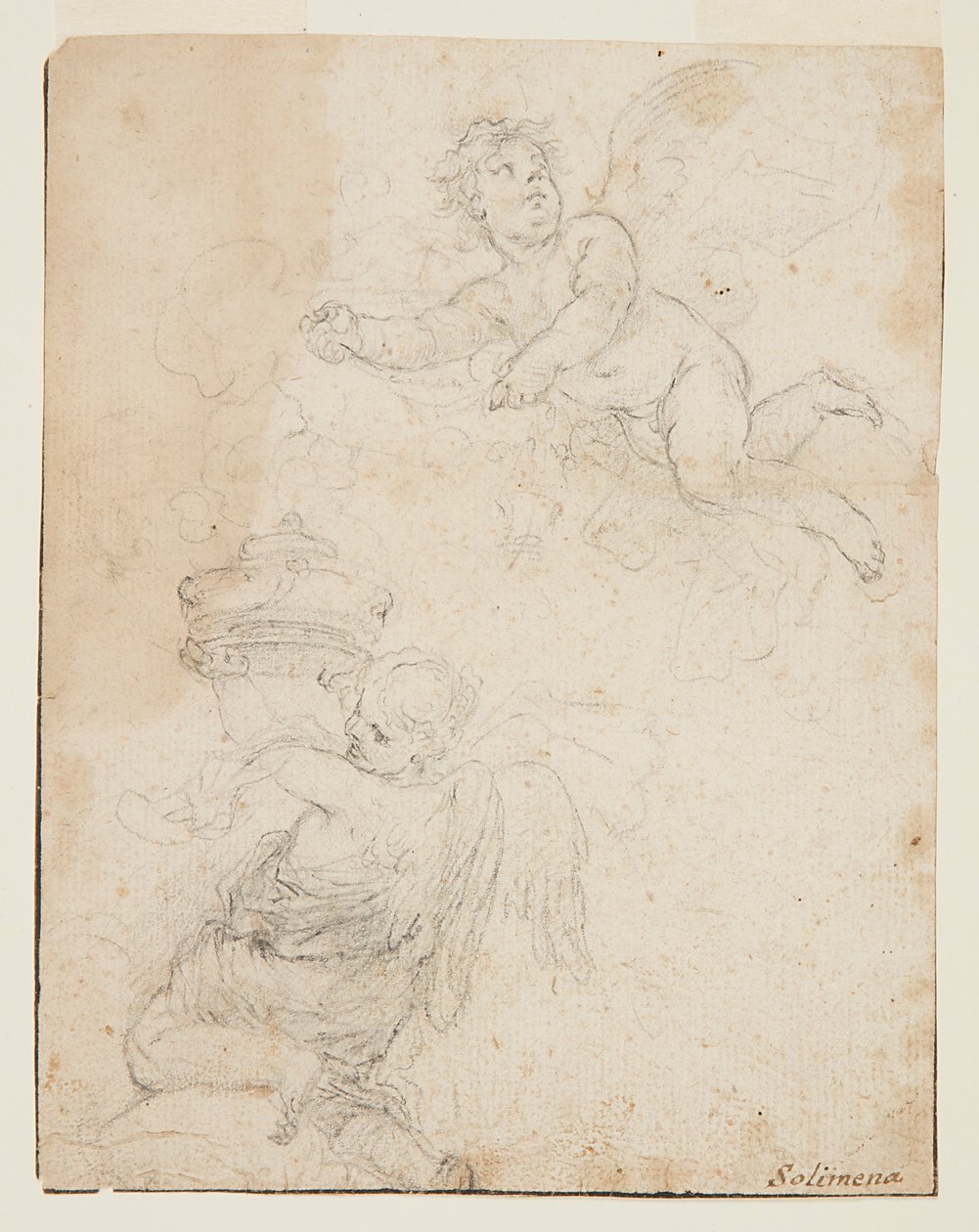 Két Putti tanulmánya alkotó: Francesco Solimena