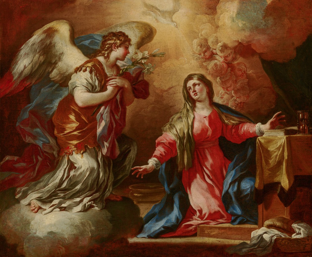 Az angyali üdvözlet alkotó: Francesco Solimena