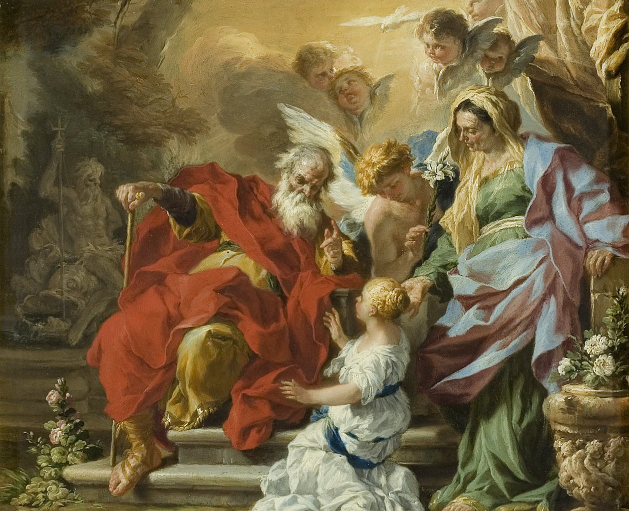 A Szűz Mária nevelése, 1680 körül (olaj, réz) alkotó: Francesco Solimena