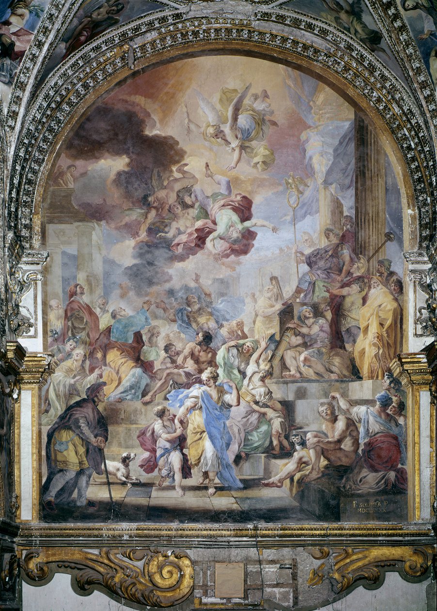 Simon Mágus bukása alkotó: Francesco Solimena