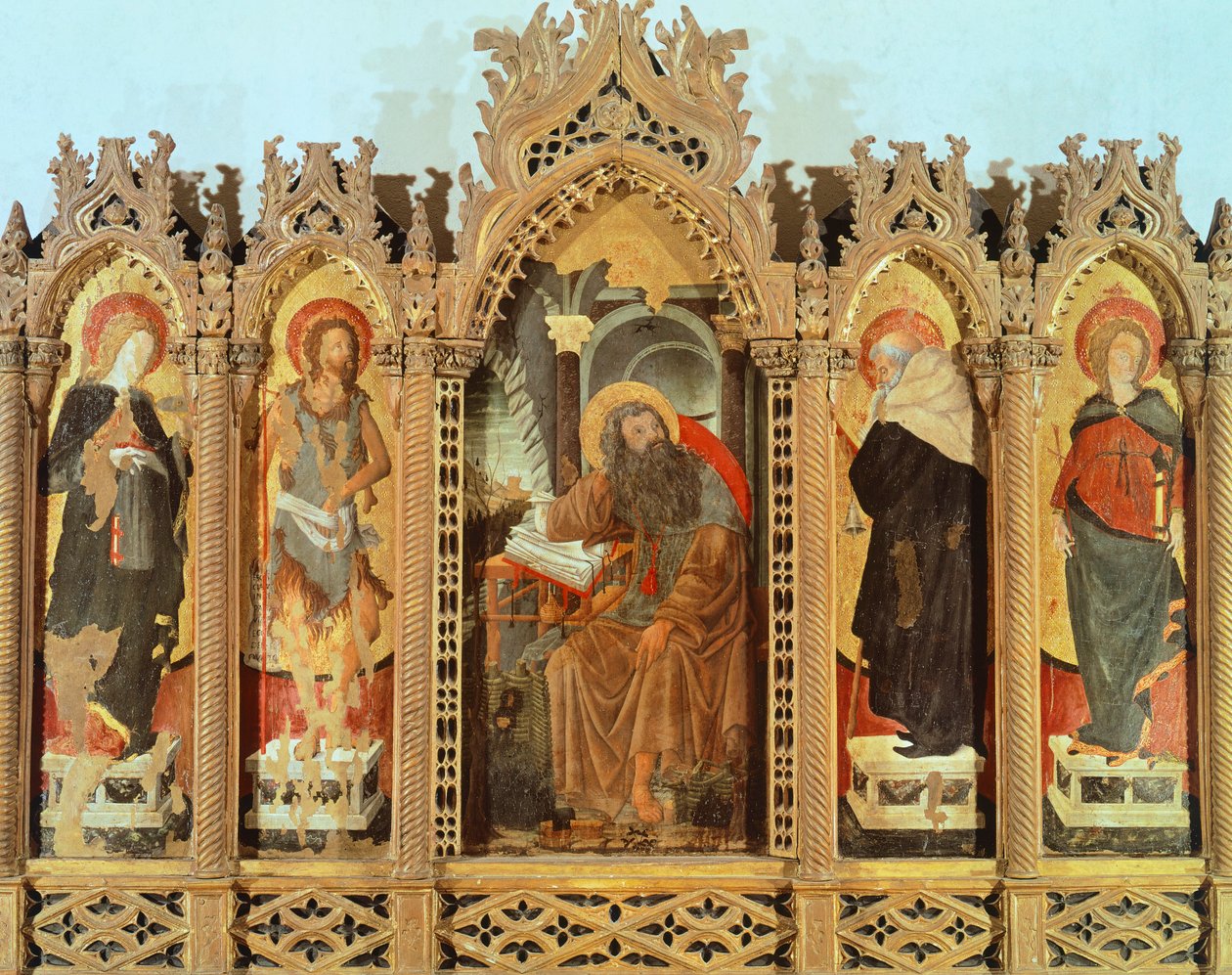 Lazara Polyptych, 1452 körül, Francesco Squarcione (1397-1468), tempera a táblán alkotó: Francesco Squarcione