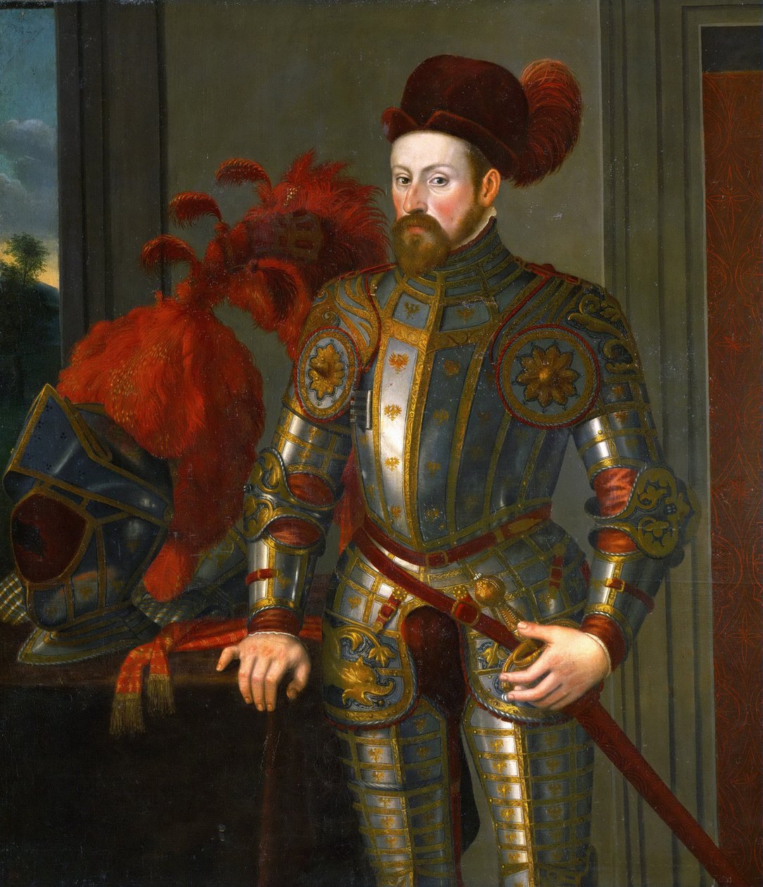 II. Ferdinánd tiroli, osztrák főherceg – II. Ferdinánd (1529-1595), osztrák főherceg portréja, készítette Terzio (Terzi), Francesco (kb. 1523-1591). Olaj, vászon, c. 1550. Méretek : 135x130 cm. Művészettörténeti Múzeum, Bécs alkotó: Francesco Terzio