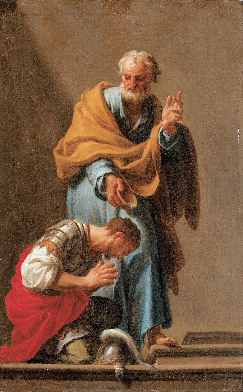 Kornéliusz századost keresztelő Szent Péter alkotó: Francesco Trevisani