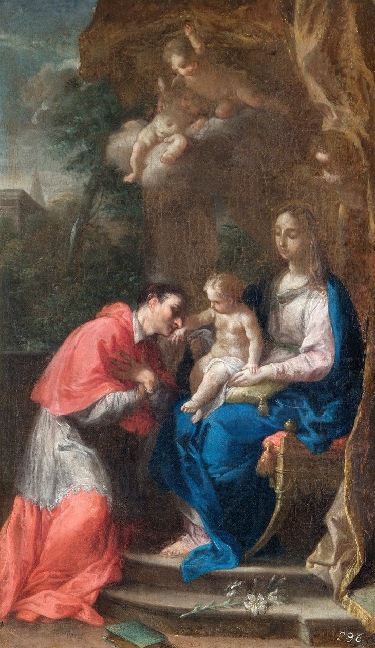 A Szűz és a Gyermek Szent Károly Borromeóval, 17. század vége (olaj, vászon) alkotó: Francesco Trevisani