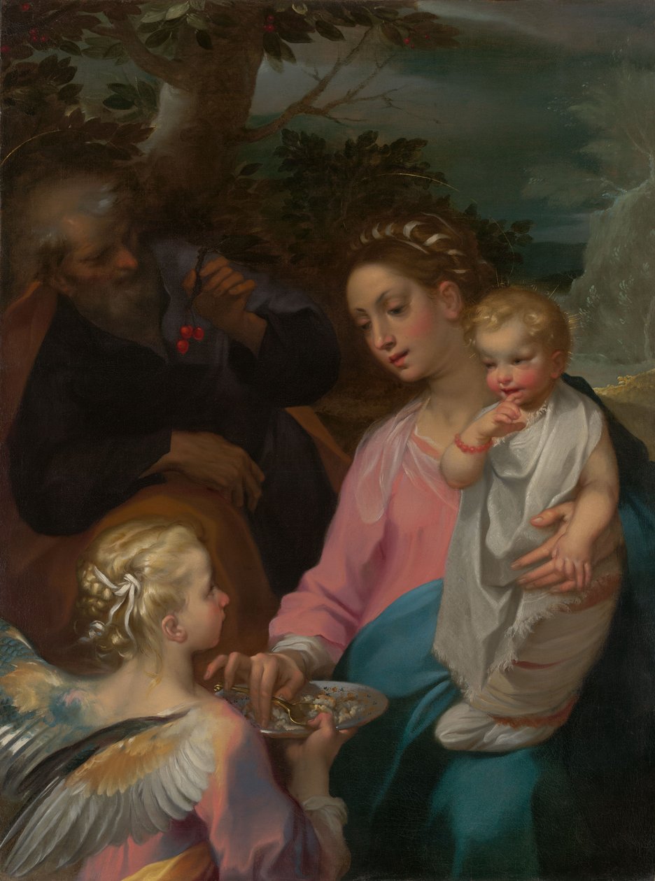 Pihenő az Egyiptomba menekülés közben, Madonna della Pappa néven ismert alkotó: Francesco Vanni
