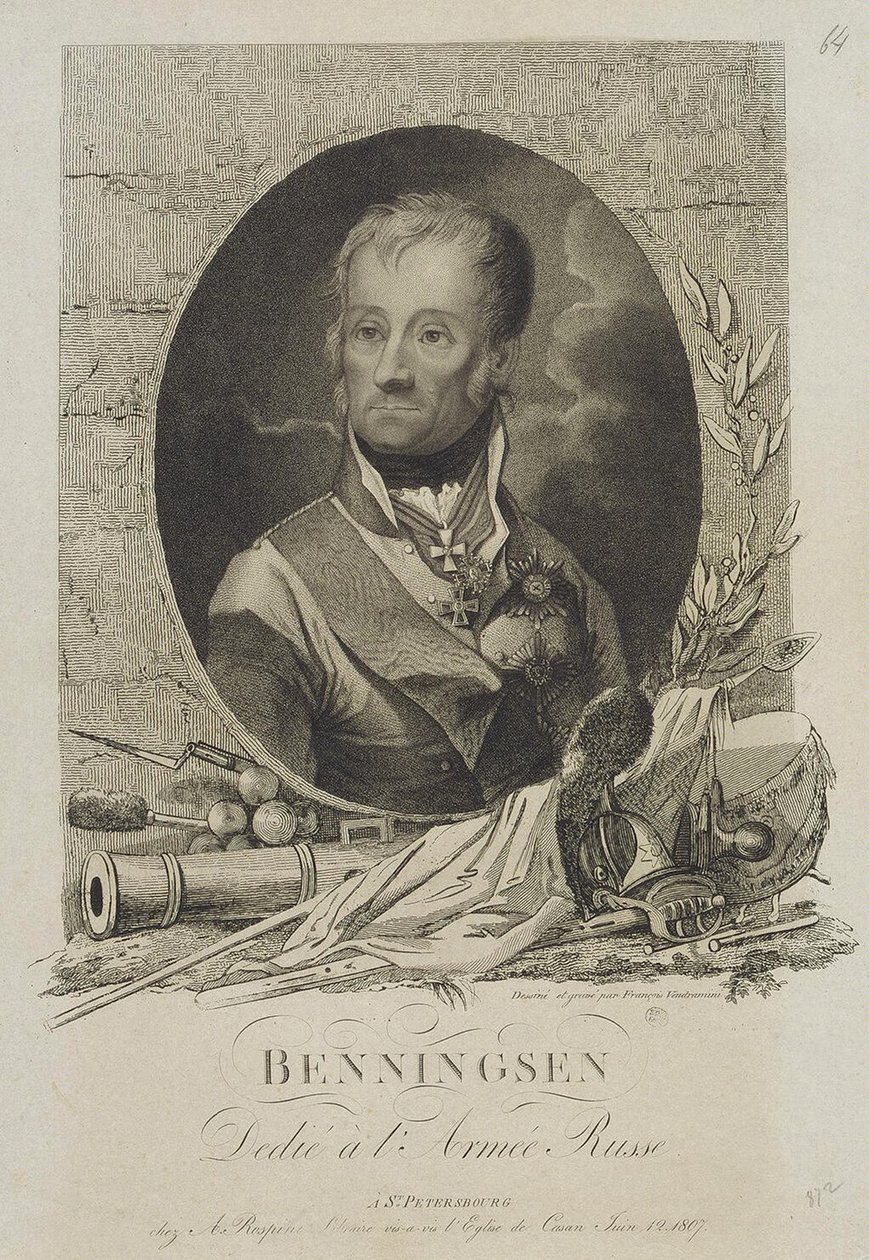 Levin Leonty August Theophil von Bennigsen gróf portréja 1745-1826, 1807 alkotó: Francesco Vendramini