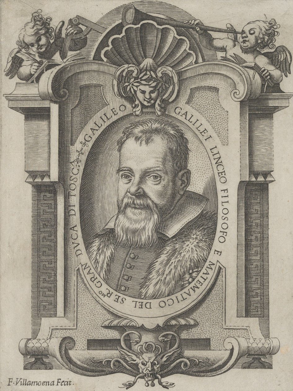 Galileo Galilei portréja, 1613. alkotó: Francesco Villamena