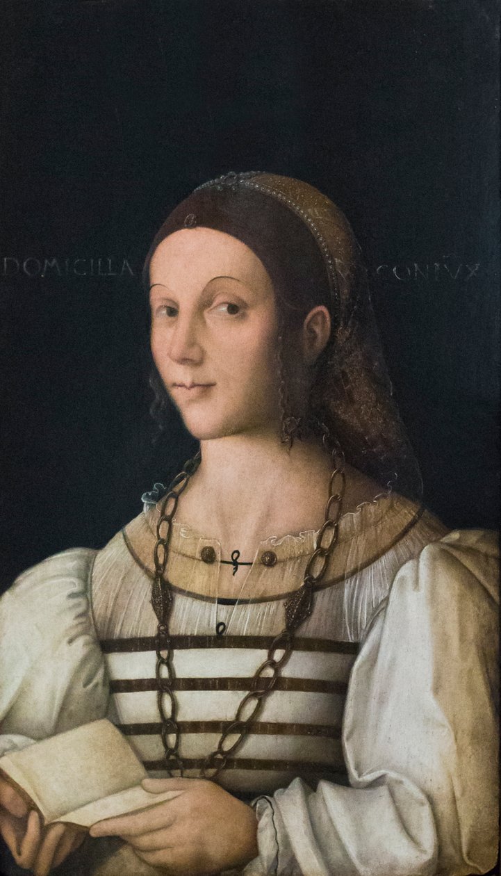 Rolando Pallavicino feleségének, Domitilla Gambarának portréja, 1510 körül (olaj, fa) alkotó: Francesco Zaganelli di Bosio