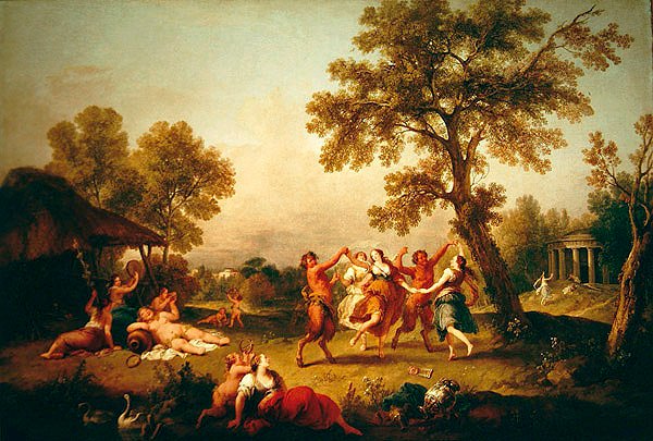 Bacchanal, 1740-50 körül alkotó: Francesco Zuccarelli