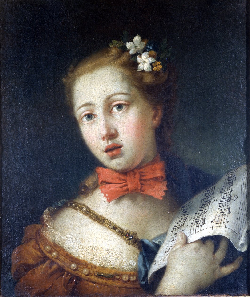 V. Zugno festménye, amely egy velencei énekest ábrázol, Museo di Brera, Milánó. alkotó: Francesco Zugno