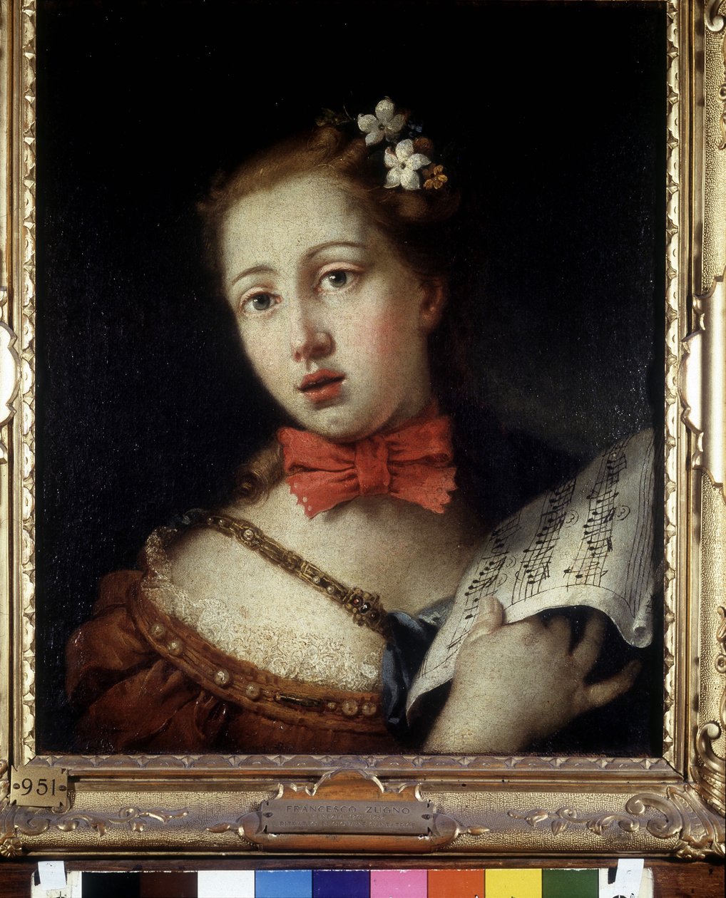 velencei énekes. F. Zugno festménye alkotó: Francesco Zugno