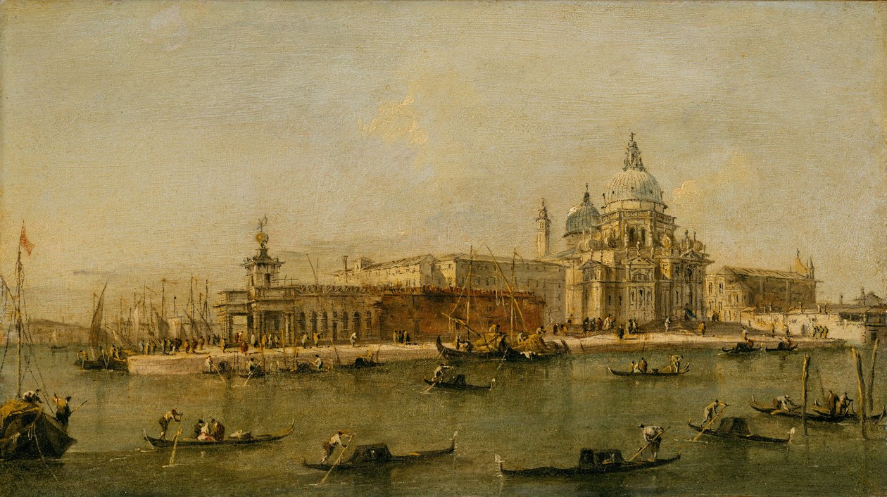 Velence: A Dogana és a Santa Maria della Salute alkotó: Francesco circle of Guardi