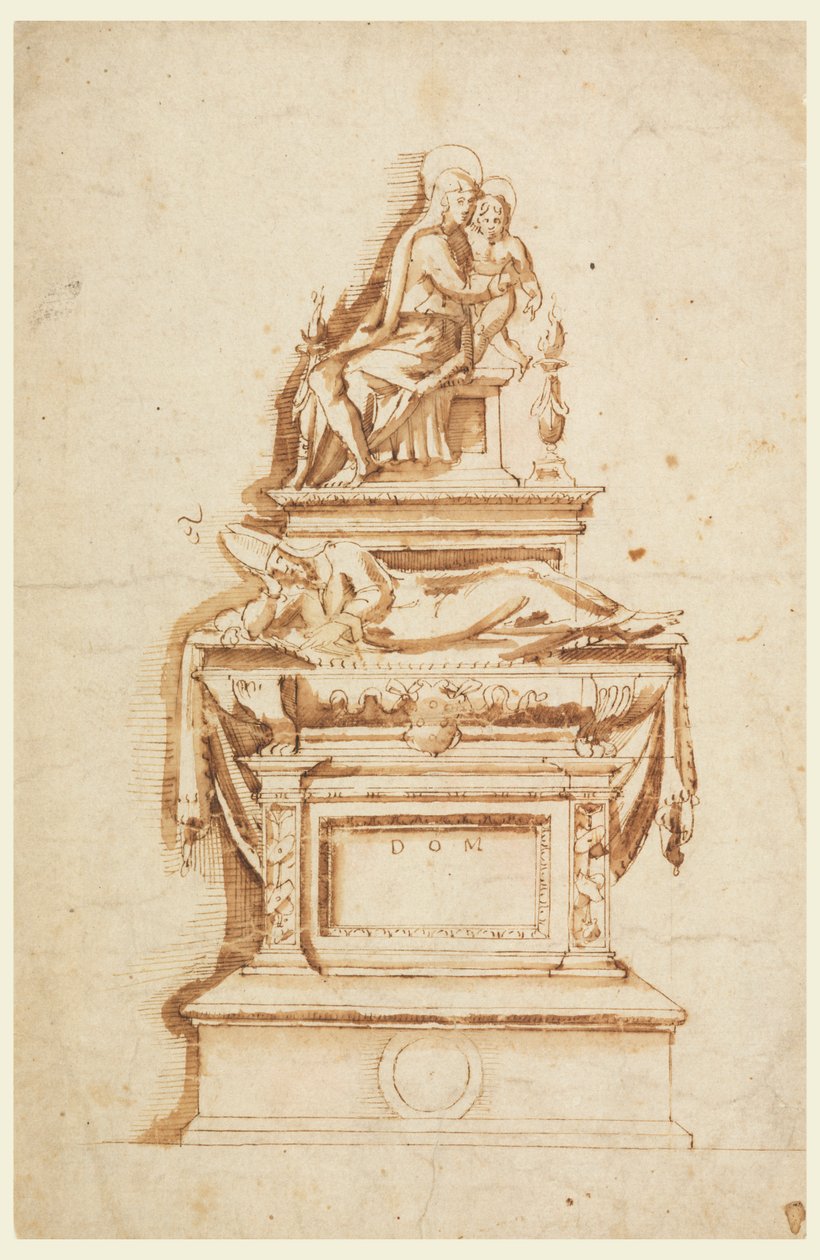 Tervezés egy Medici bíboros síremlékére alkotó: Francesco da Sangallo