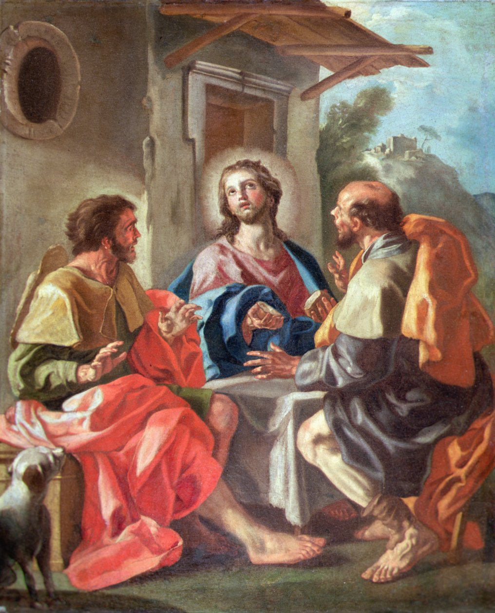 Vacsora Emmausban (olaj, vászon) alkotó: Francesco de (attr. to) Mura