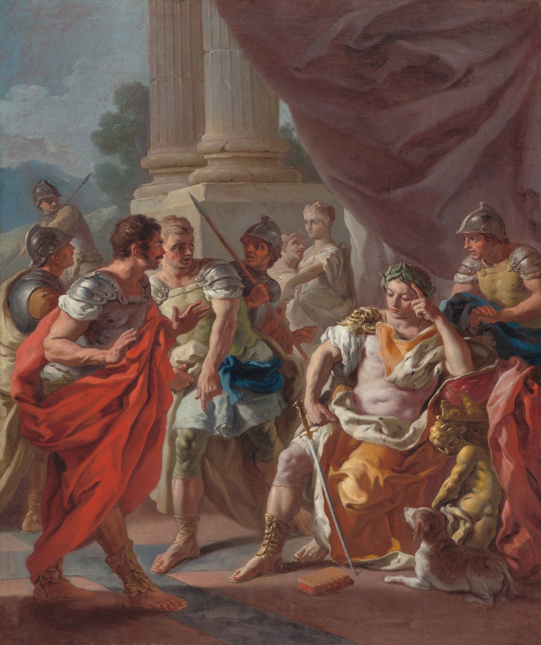 Sándor elítéli a hamis dicséretet, 1760-as évek. alkotó: Francesco de Mura