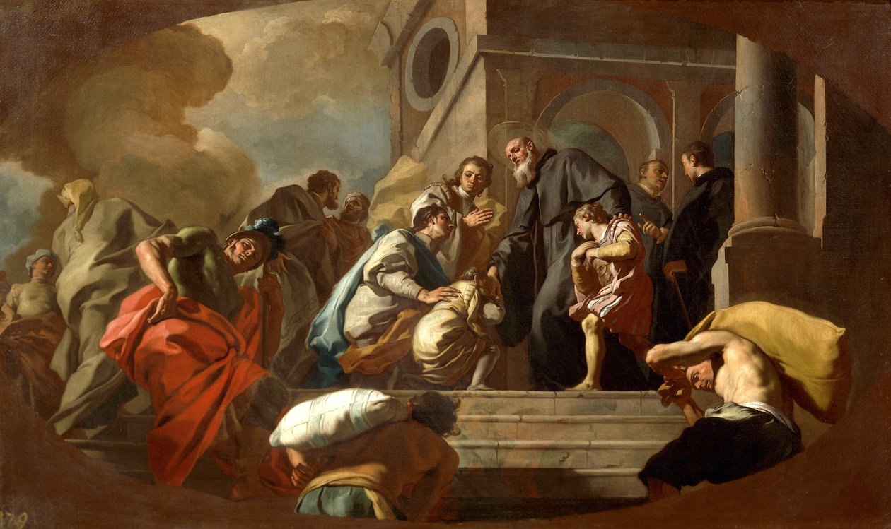Francesco De Mura (1696-1782) Szent Benedek álma, részlet alkotó: Francesco de Mura