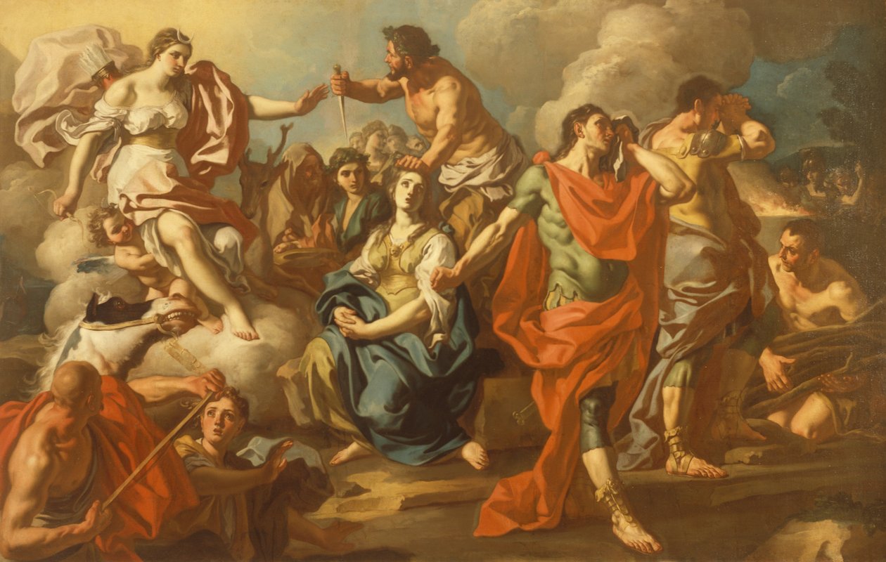 Iphigenia feláldozása (olaj, vászon) alkotó: Francesco de Mura