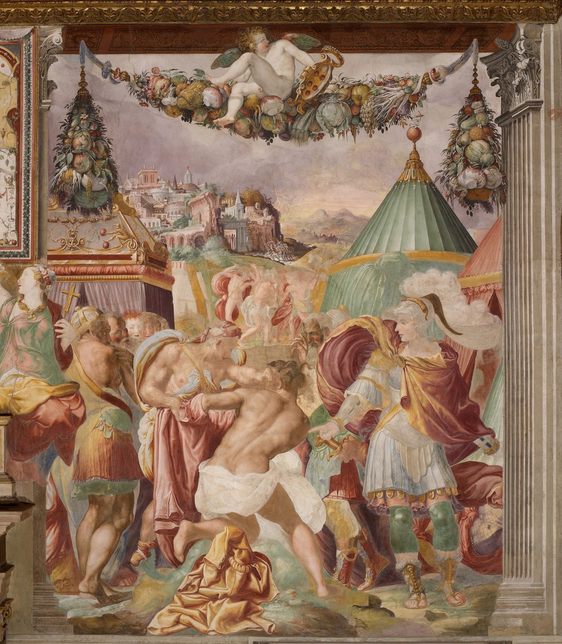 A hazaáruló falerii iskolamester megbüntetése, c. 1544 alkotó: Francesco de Rossi
