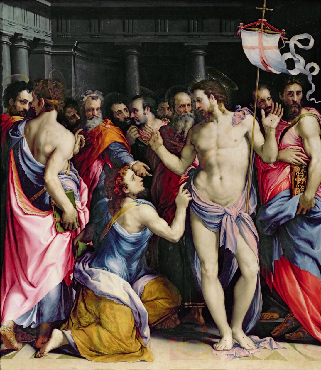 Szent Tamás hitetlensége, 1547 körül alkotó: Francesco de Rossi Salviati Cecchino