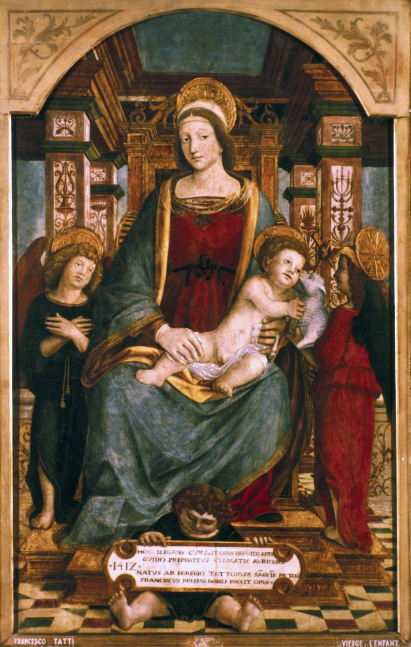 Szűz és gyermek angyalokkal, 1512 alkotó: Francesco dei Tatti