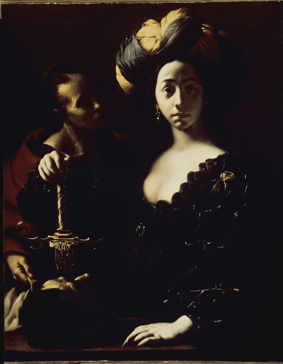 Judit és a Holoferne feje (olaj, vászon alkotó: Francesco del Cairo