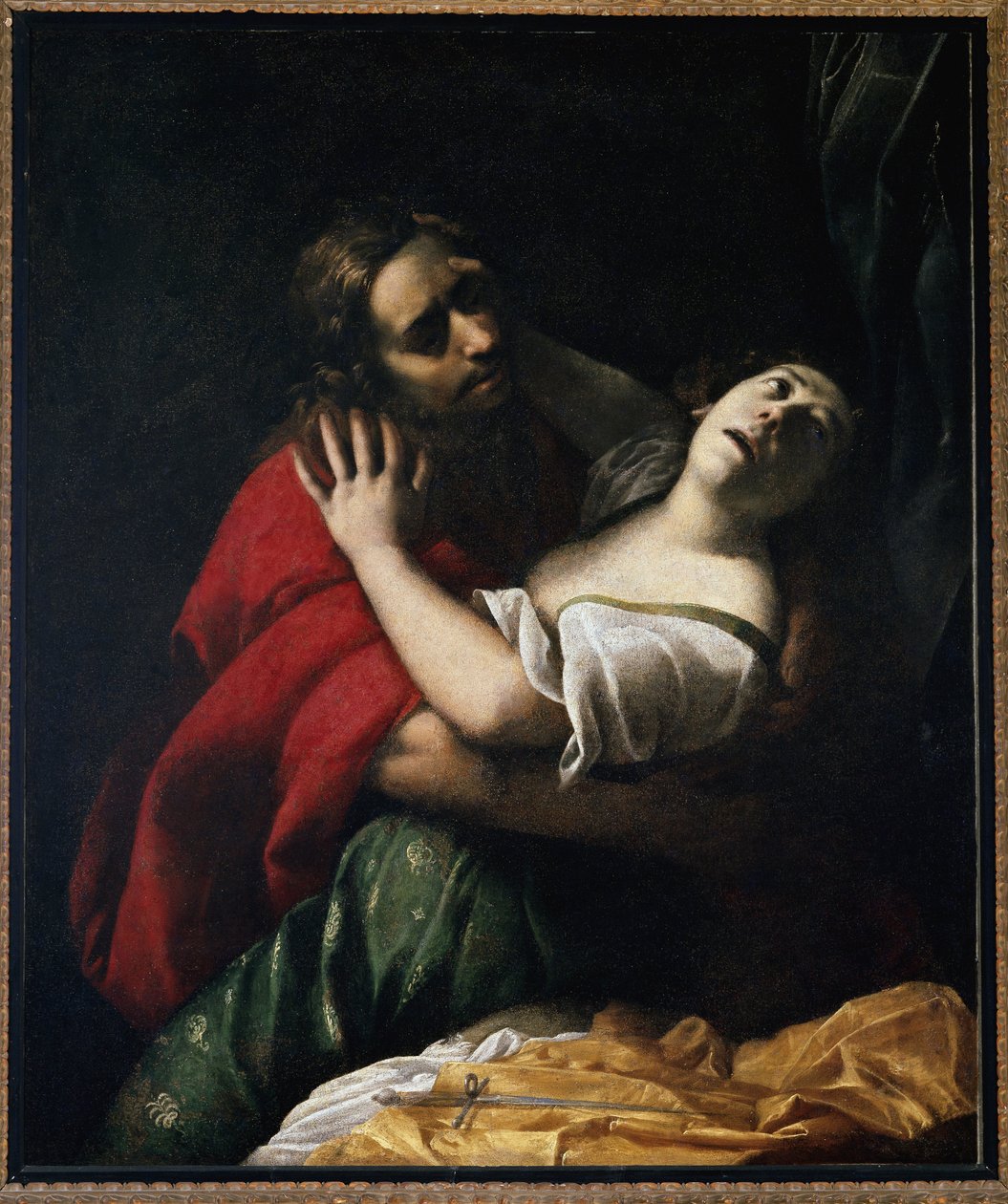 Lukrécia megerőszakolása (olaj, vászon alkotó: Francesco del Cairo
