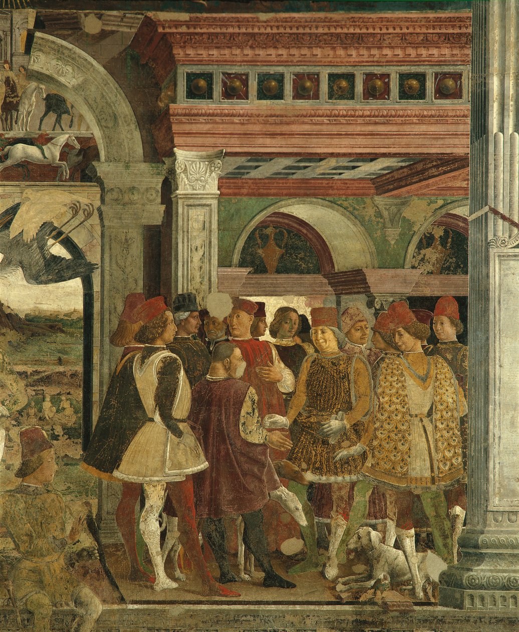 Április allegóriája: Vadászversenyek, Borso d