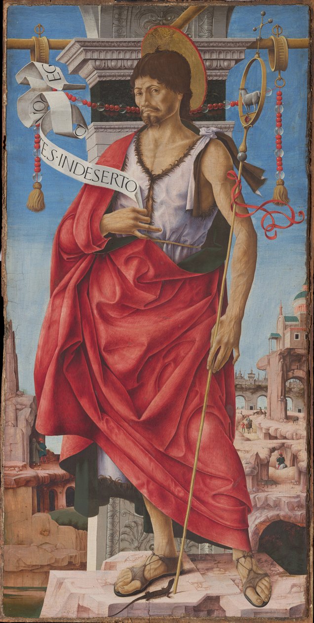 Griffoni poliptichon: Keresztelő Szent János, kb. 1472-1473. alkotó: Francesco del Cossa