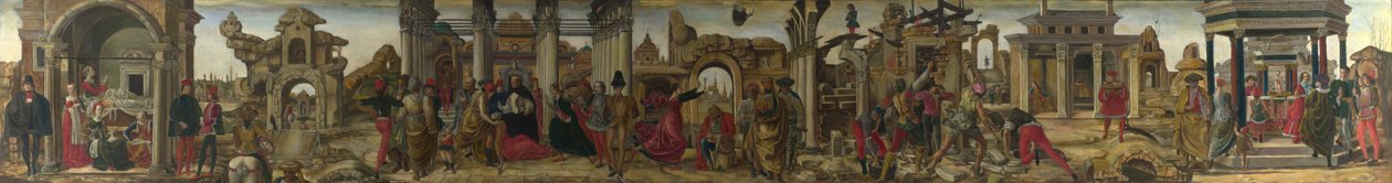 Jelenetek Saint Vincent Ferrer életéből, kb. 1450-1475. alkotó: Francesco del Cossa,