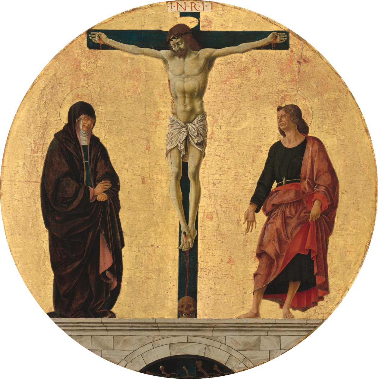 A keresztre feszítés, 1473-74 körül alkotó: Francesco del Cossa