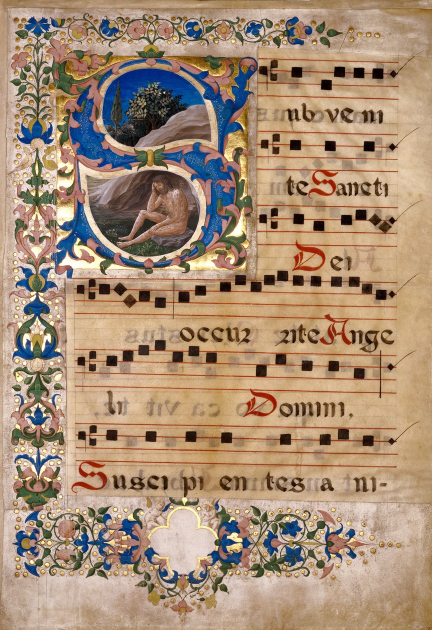 Vágás egy kóruskönyvből alkotó: Francesco di Antonio del Chierico