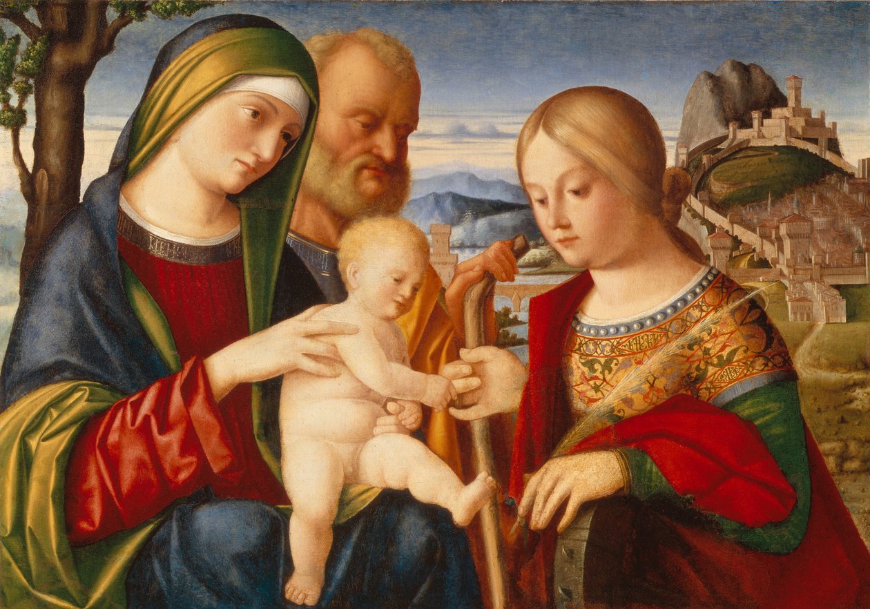 Szent Katalin misztikus házassága alkotó: Francesco di Bernardo de Vecchi Santacroce